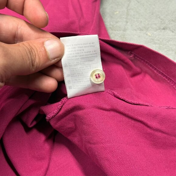 Nino Marini Pink Polo Shirt Italy Filo Di Scozia Cotton Mesh Short Sleeve XXL - Picture 10 of 10